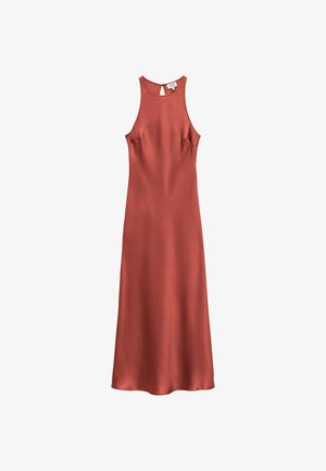 & OTHER STORIES, & OTHER STORIES SLEEVELESS SATIN DRESS - Robe de jour - dark red
