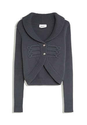 Bershka, RIBBED MILITARY JACKET - Gilet - grey
