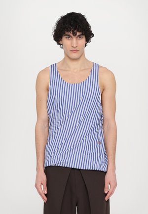 STRIPED TWIST TANK - Débardeur - blue