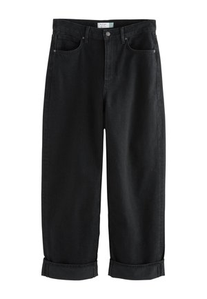 TALL FIT - BOYFRIEND TURN UP - Blugi drepți - washed black