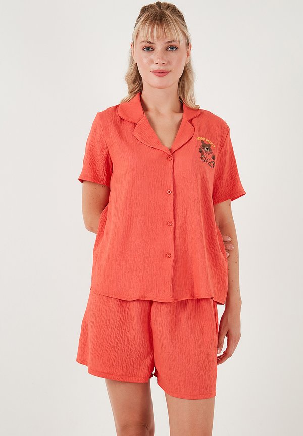 REGULAR FIT  SET - Nachtwäsche Set - coral