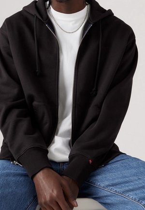 Mikina na zip - black