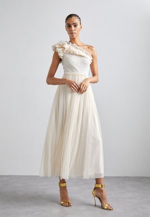 Needle & Thread RAINDROP BODICE ONE-SHOULDER ANKLE GOWN - Gallakjole - cream/cream