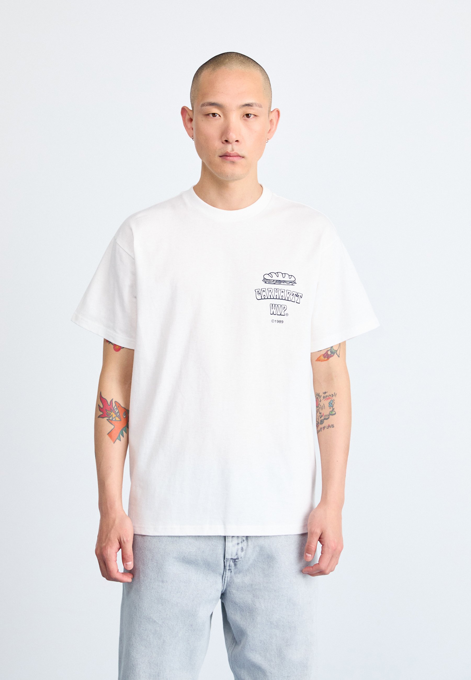 ★ドイツ発*carhartt WIP*新作*Sandwich Tシャツ/WHITE★ Carhartt WIP Sandwich T-Shirt | White – Page Sandwich T-Shirt
