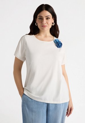Print T-shirt - bianco