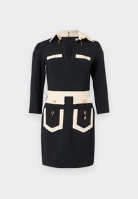 DRESS - Shirt dress - nero/milk