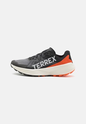 AGRAVIC SPEED TRAIL RUNNING SHOES - Trail running shoes - core black/grey one/impact orange