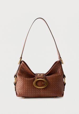 Guess, CAMDEN MINI SHOULDER BAG - Sac à main - cognac