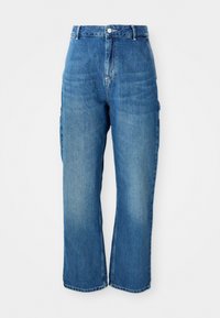 PIERCE PANT STRAIGHT - Džínsy voľného strihu - blue dark used wash