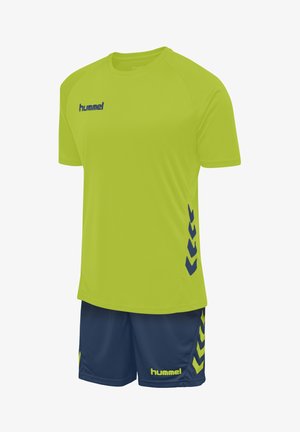 Hummel DUO SET - Shorts - lime punch/dark denim