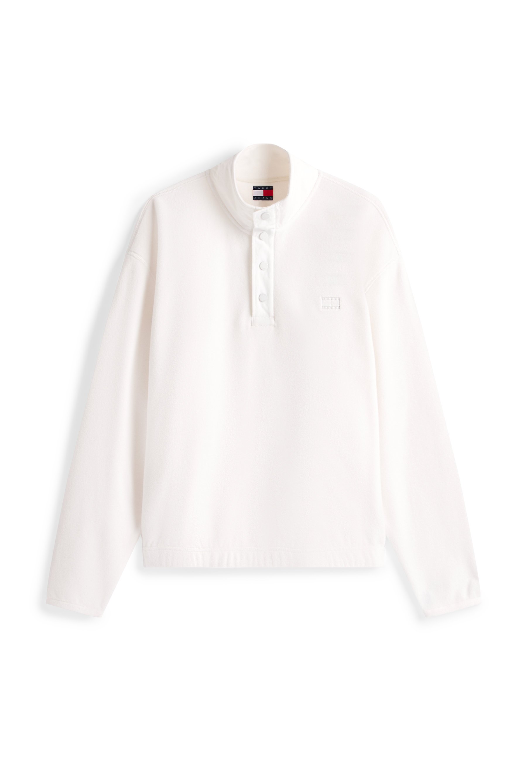 Tommy Jeans BACK LOGO RELAXED POLAR FLEECE SWEATSHIRT - Fleecová mikina - ancient white