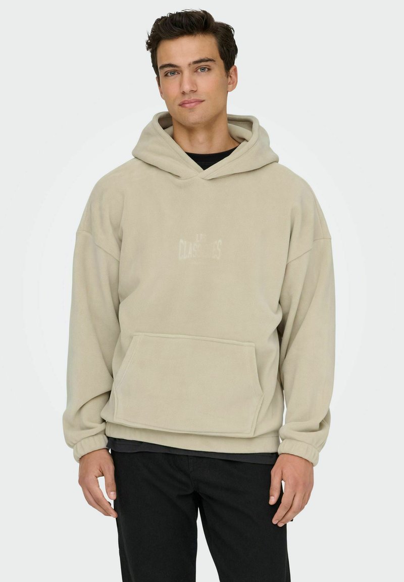 Only & Sons ONSLES CLASSIQUES HOODIE - Felpa in pile - silver lining
