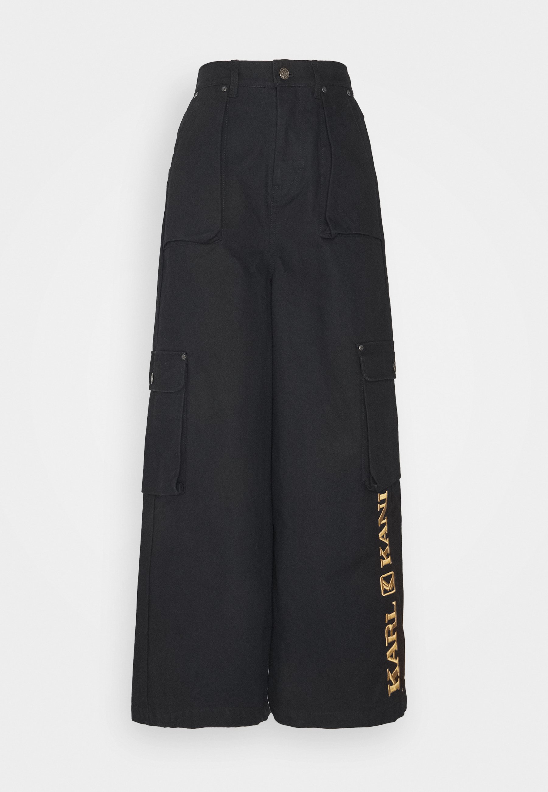 Karl Kani RETRO BAGGY PANTS - Cargobroek - black/Zwart - Zalando.nl