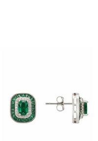 Latelita GREAT GATSBY STUD EMERALD - Earrings - silver coloured
