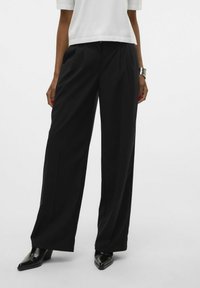 Vero Moda VMMADJA MITTLERE TAILLE - Pantaloni - black
