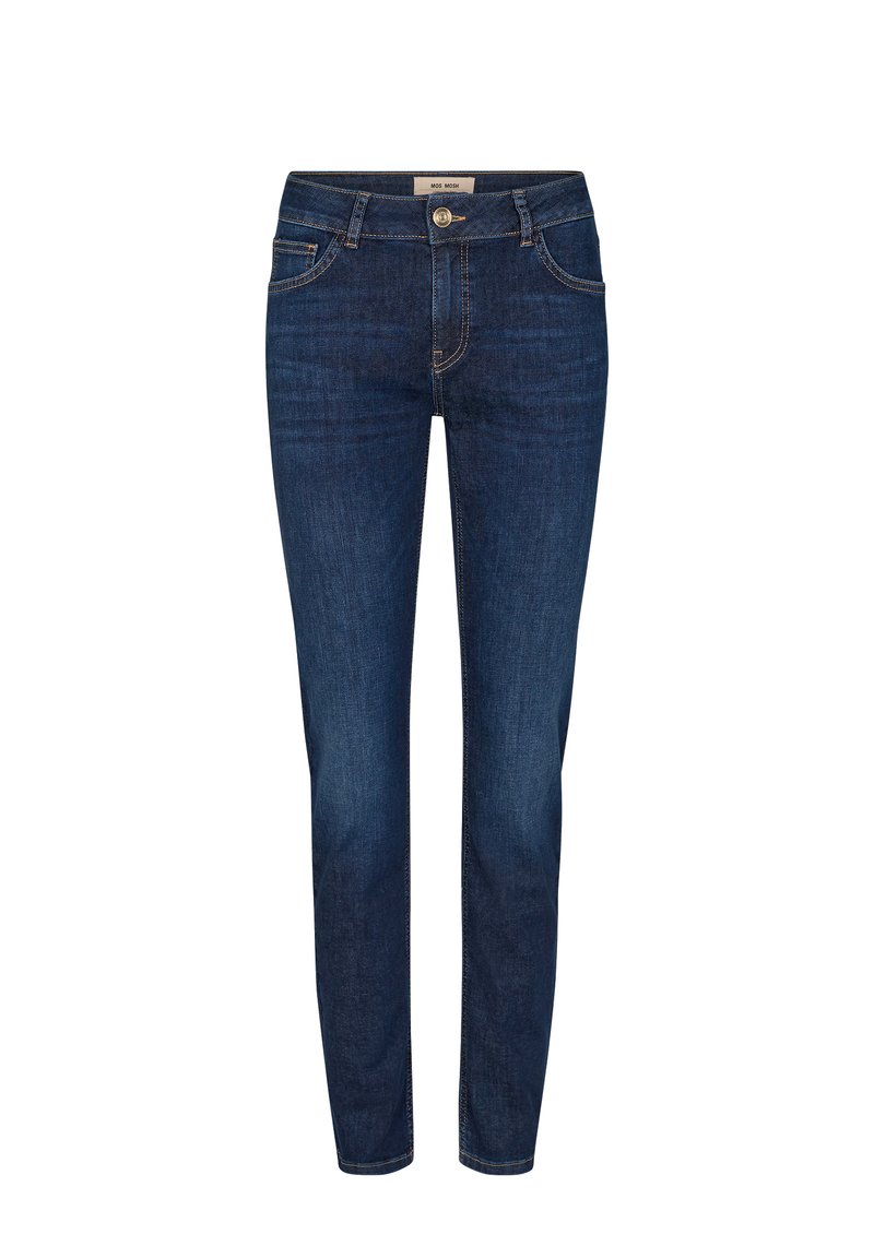 MOS MOSH Slim fit jeans donkerblauw denim