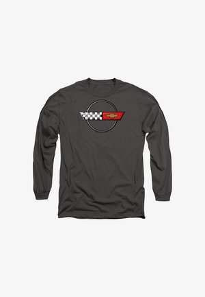 GM General Motors, CHEVROLET 4TH GEN VETTE LOGO - Long sleeved top - anthracite