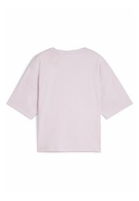 Puma CROPPED LOGO TEE - Apdrukāts T-krekls - grape mist