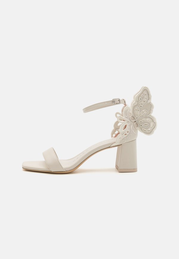 CHIARA BRODERIE MID BLOCK - Bridal shoes - gardenia