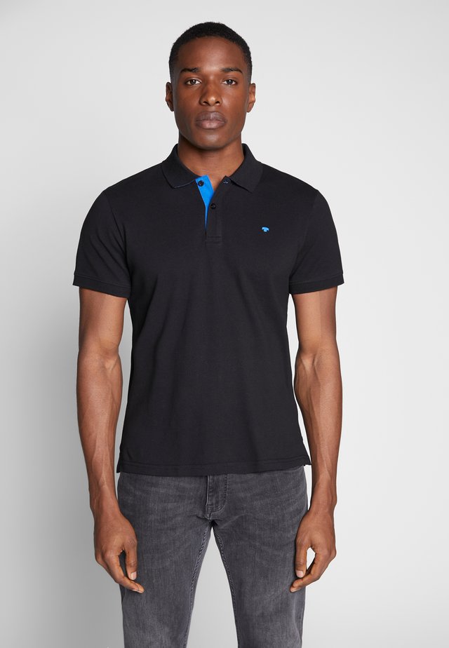 BASIC WITH CONTRAST - Poloshirt - black