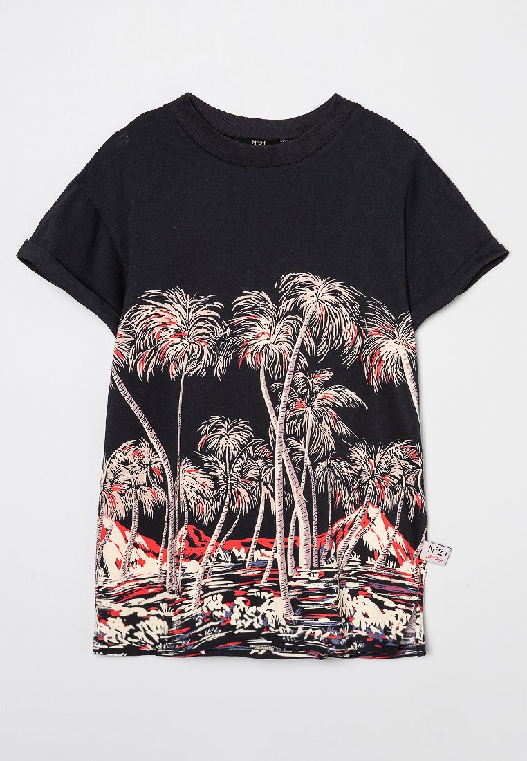 N°21 T-shirt print zwart