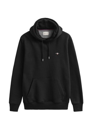 GANT REG SHIELD - Džemperis ar kapuci - black