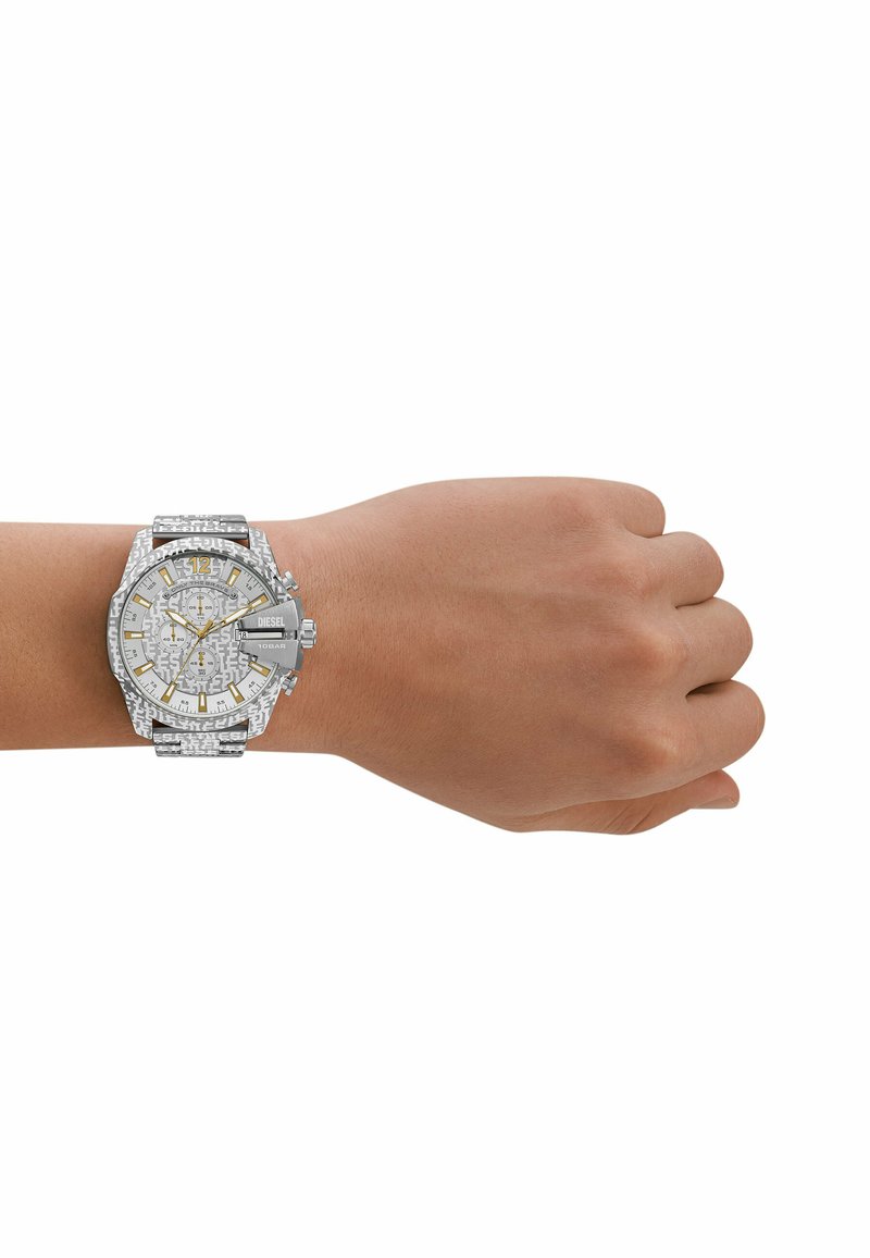 Diesel TRADITIONAL MEGA CHIEF - Chronograph watch - silver-coloured ...