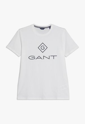 LOCK UP UNISEX - Camiseta estampada - white