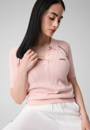 Guess, ROSE SS POLO SWTR - Polo - gr blush cotton