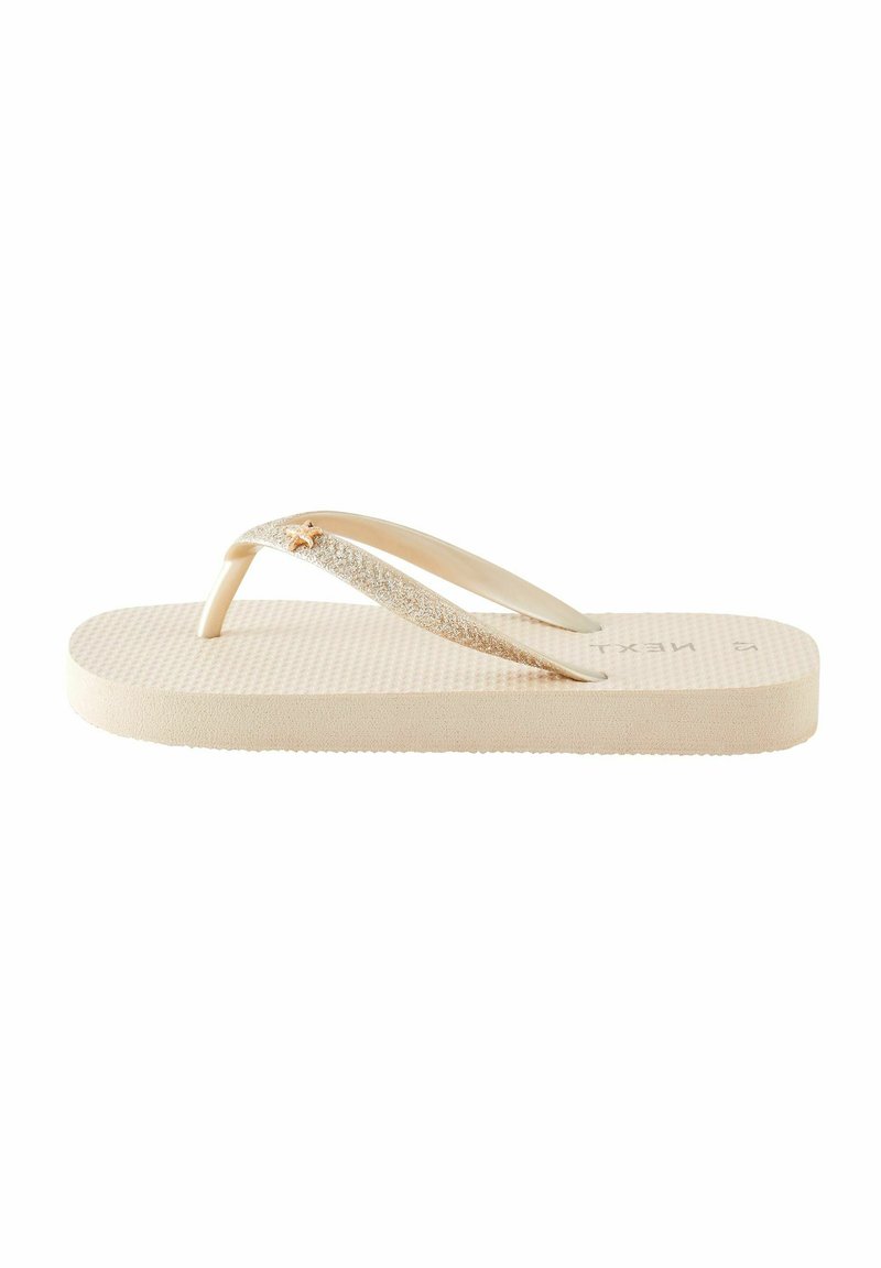 Next FLIP FLOPS  REGULAR FIT - T veida siksniņu sandales - gold glitter