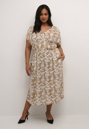 Kaffe Curve JENNA  - Dnevna obleka - brown chalk paisley print