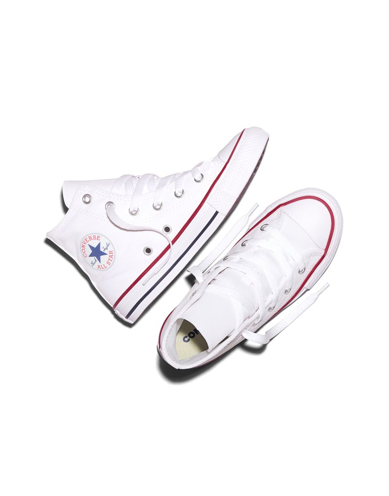 baskets montantes chaussure converse femme blanche
