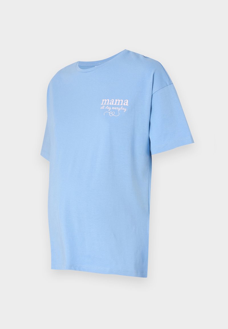 Mamalicious T-shirt print blauw