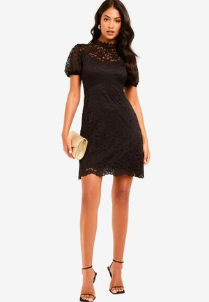 Lipsy SHORT SLEEVE UNDERBUST SKATER REGULAR FIT - Denné šaty - black