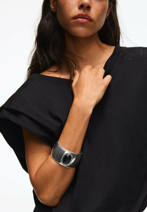 Bershka, OVAL STONE BRACELET - Bracelet - silver-coloured