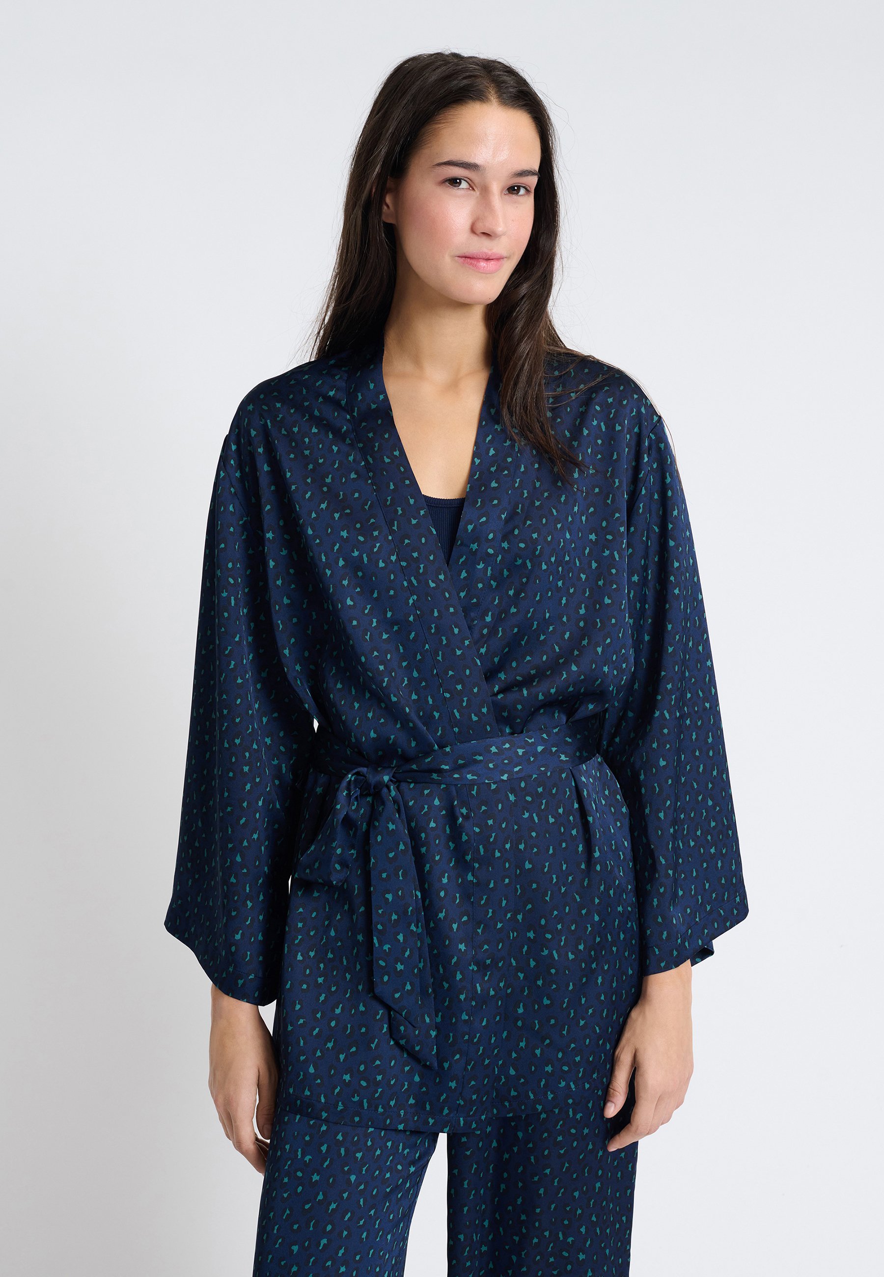 Peignoir Court Peignoir Doux Etam Etam MYRTAH Peignoir Dark Blue