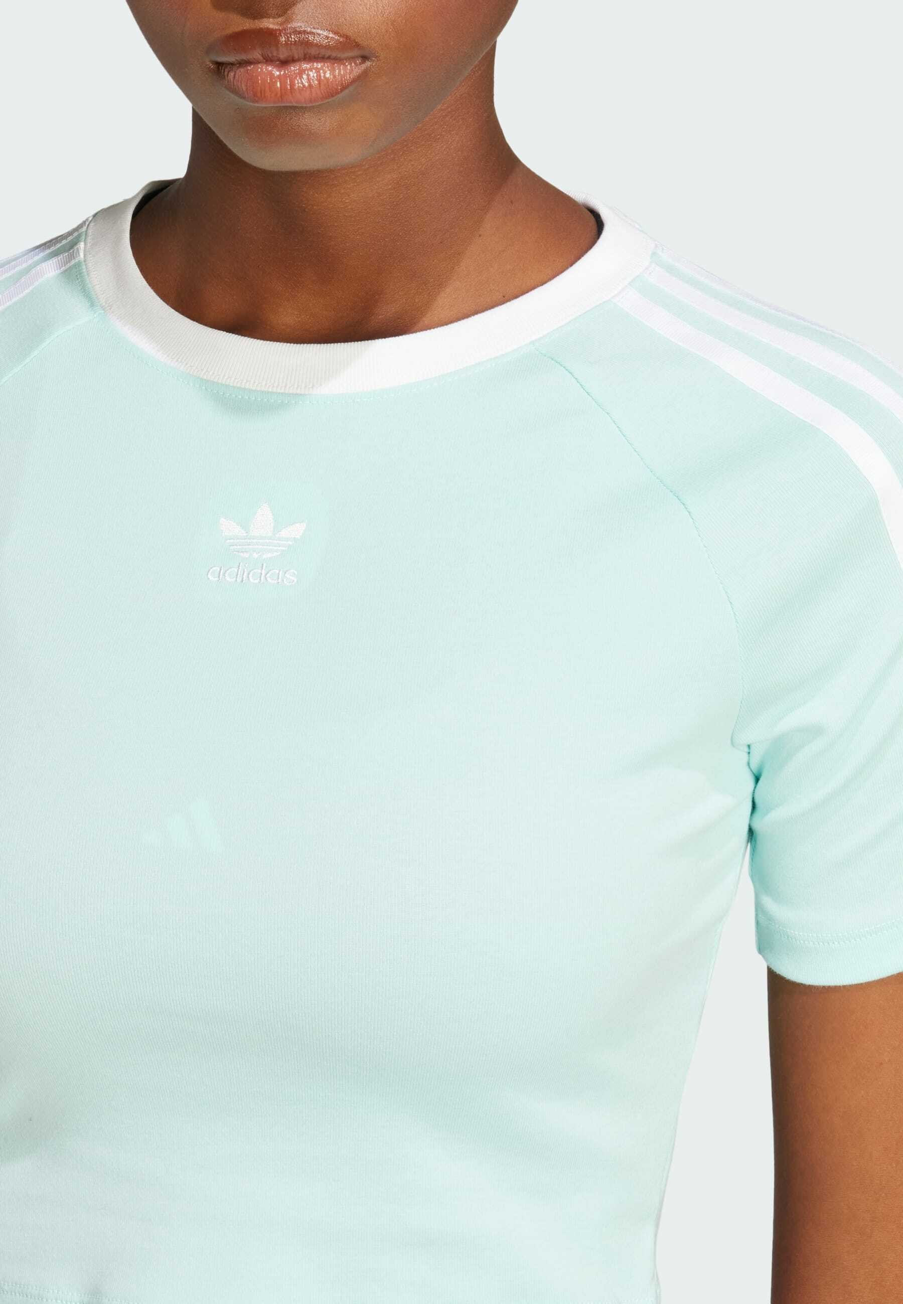★ adidas★ 3S Loose Crop Tee Semi Flash Aqua JC8152 adidas Originals 3-STRIPES BABY - Print T-shirt - semi flash