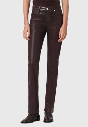 HALDAN COATED - Jean droit - burgundy red