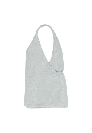 BIMBA Y LOLA, BIMBA Y LOLA TOP CRUZADO METALIZADO PLATA - Débardeur - silver-coloured