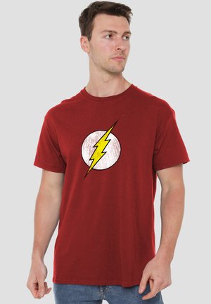 Cotton Soul, DC FLASH FLASH LOGO DISTRESSED - T-Shirt print - red