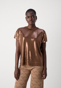 Mos Mosh O NECK TEE - Marškinėliai su spaudiniu - copper