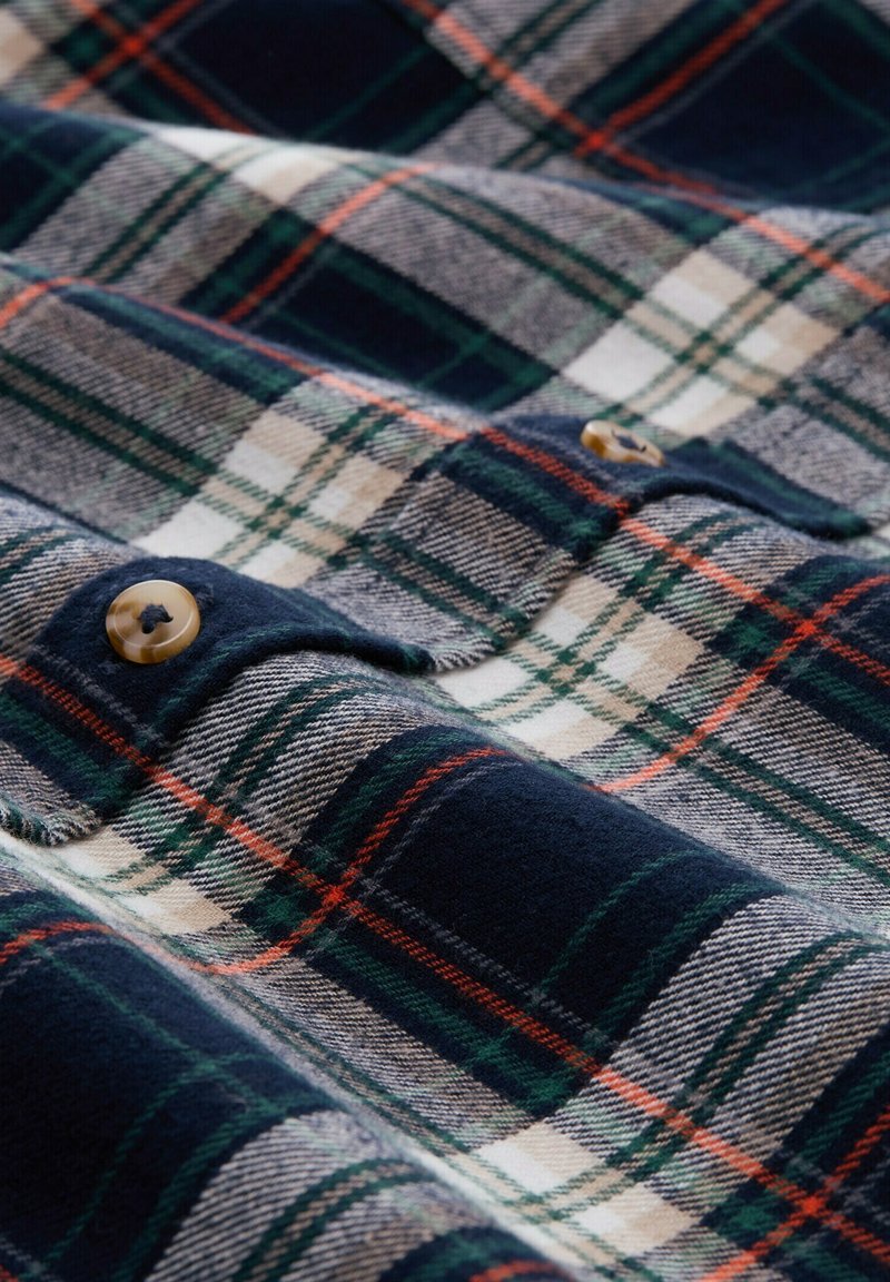 TOM TAILOR Camicia Uomo A Quadri | Maniche Lunghe | Cotone Con Tasca E Colletto Button Down - copertina