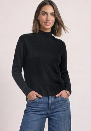 Street One, MOULINÉ PULLOVER MIT TURTLE NECK - Pullover - indigo night mel