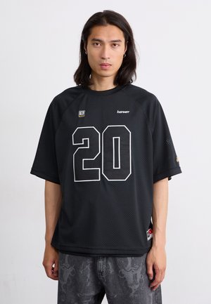 Bareen TWO LAYER OVERSIZED - T-shirt imprimé - black onyx