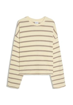 Bershka, STRIPED CREW NECK SWEATER-PULLOVER - Pullover - yellow