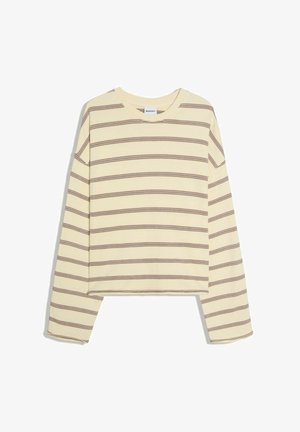 Bershka, STRIPED CREW NECK SWEATER-PULLOVER - Pullover - yellow