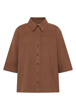 Cecil, KURZARM HEMDBLUSE IN UNIFARBE - Overhemdblouse - creamy mocha