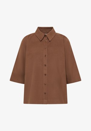 Cecil, Silk-look T-shirt with a crew neck - Chemisier - creamy mocha
