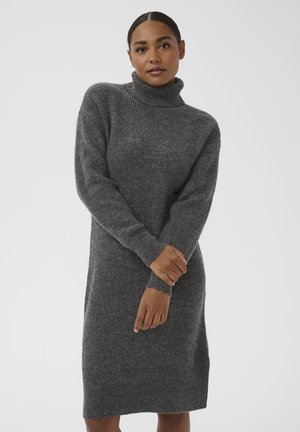 Gebreide jurk - dark grey melange