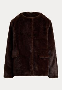 FAUX-FUR COAT - Klasický kabát - circuit brown